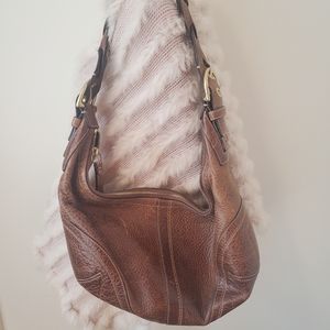 Coach brown leather hobo